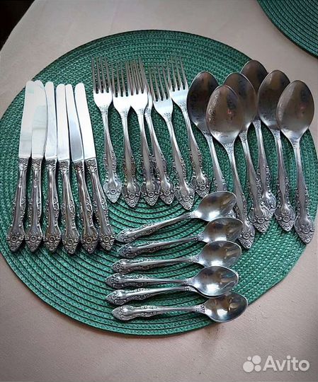 Ретро телефон / Набор столовых приборов СССР