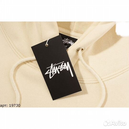 Худи stussy (X,xx) бежевое