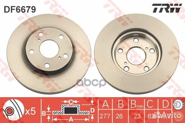 Тормозной диск DF6679 TRW