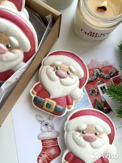 Бомбочки для ванны «Дед Мороз» новогодний подарок