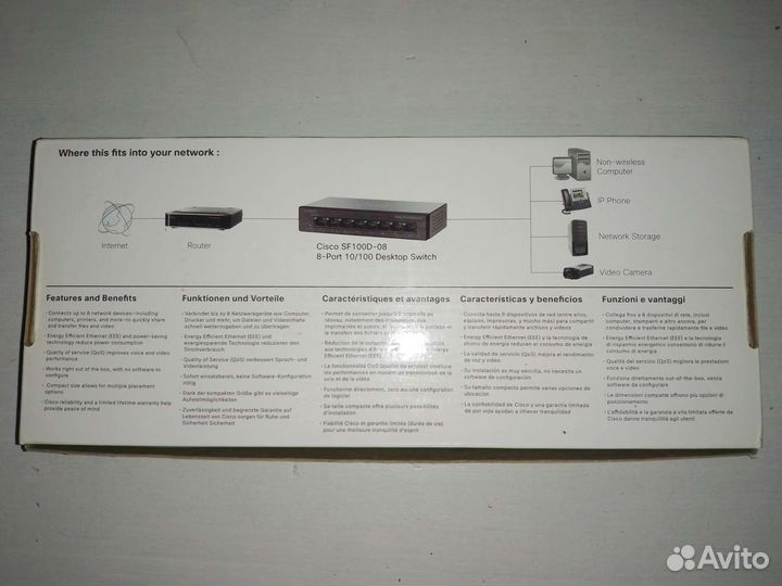 Коммутатор Cisco SF100D-08
