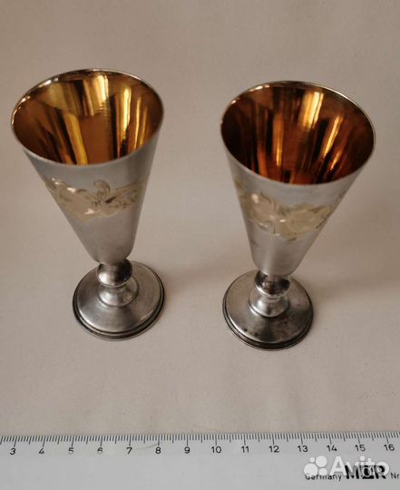 Антикварный рюмки 2 шт. серебро