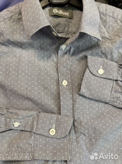 Рубашка синяя Gulliver 152-158 см мужская
