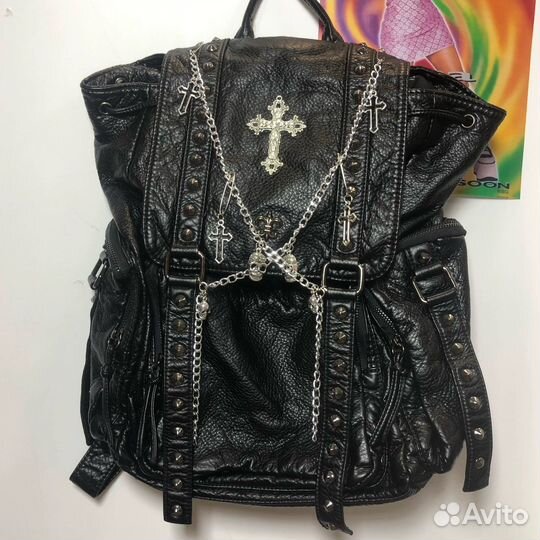 Рюкзак leather opium y2k