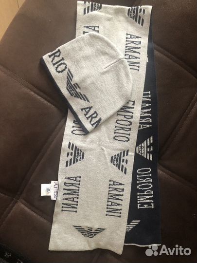 Шапка+ шарф армани