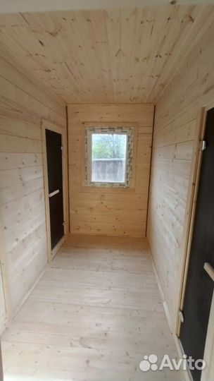 Русская баня из минибруса 6*6м