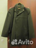 Новое военное пальто размер 54