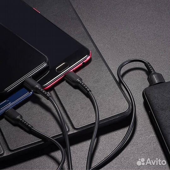 Кабель USB - Type-C/Lightning/Micro 2.4A