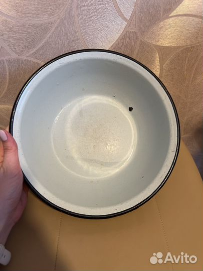 Миска эмалированная сталь круглая СССР 1с/9с 28 см