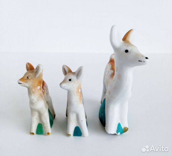 Фарфоровая статуэтка Олень олененок Турыгино СССР