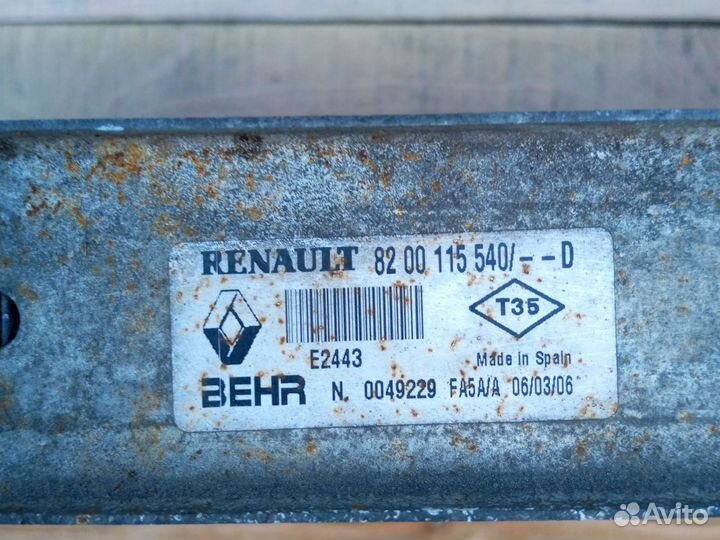 Радиатор интеркулера Renault megane 2