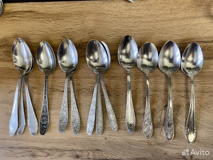 Ложки,вилки нерж.,мельхиор СССР
