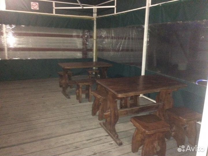 Столы и стулья из массива дерева бу