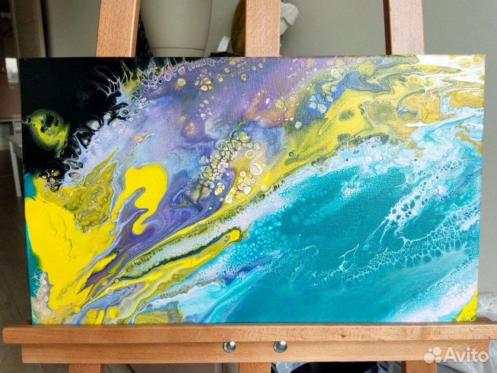 Флюид арт, акрил. Размер 30/50см