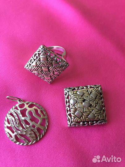 Кольцо Италия Серебро 925 проба Подвеска Кулон