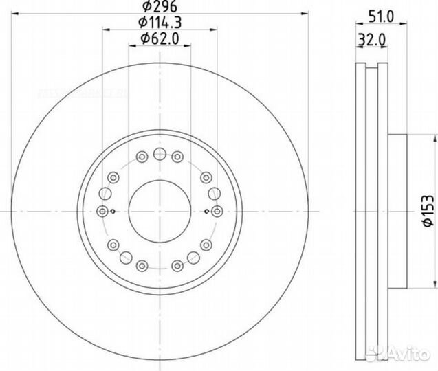 Nisshinbo ND1115K Диск тормозной перед