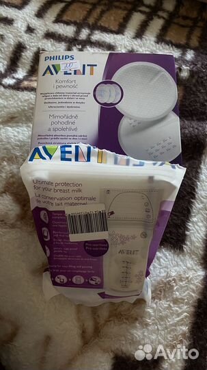 Пакеты для грудного молока avent + Вкладыши