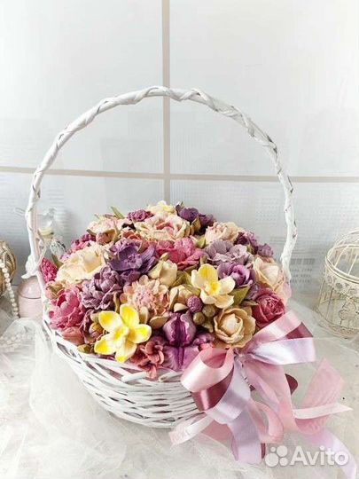 Букеты из зефирных цветов