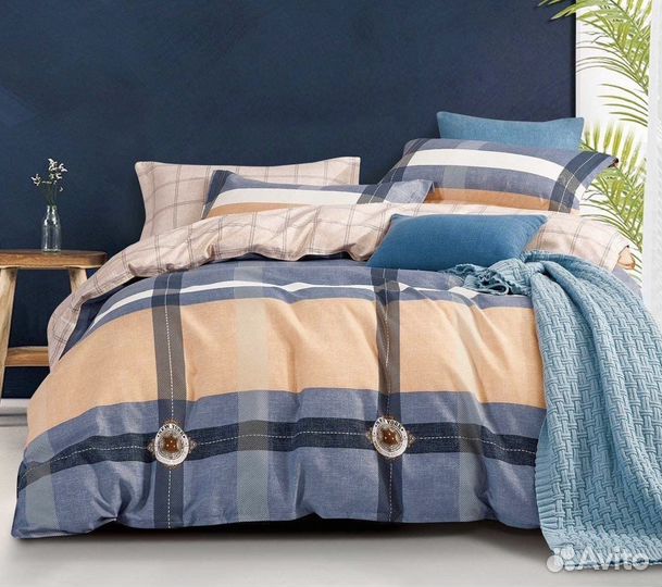 Постельное белье сатин евро в подарочной коробочке