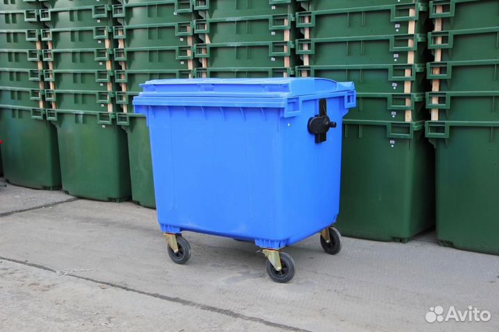 Контейнер для мусора 1100л пластиковый