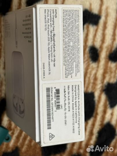 Оригинал apple airpods с зарядным чехлом