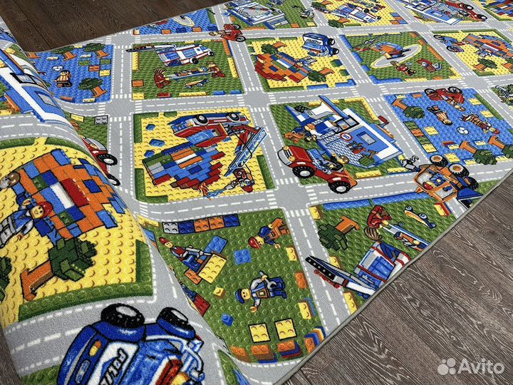 Палас детский игровой Лего, Дороги 2м