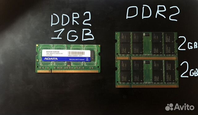 Плашки оперативной памяти: DDR 4 (4GB) DDR 2 (1GB) купить в Москве ...