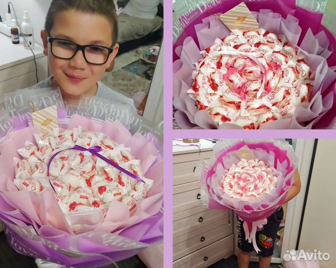 Сладкий букет из конфет