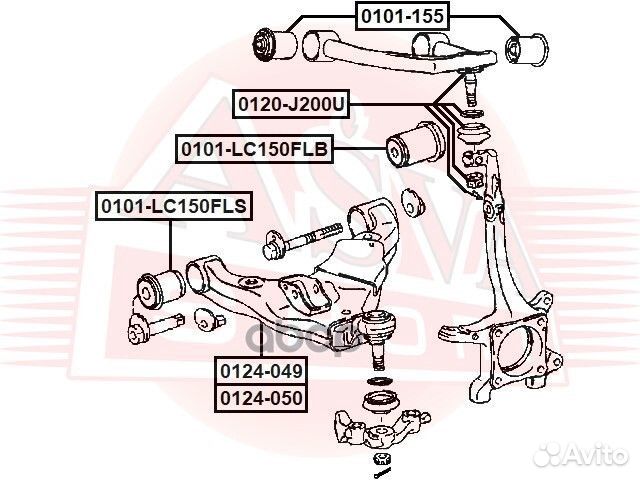 Рычаг передний нижний правый 0124049 asva