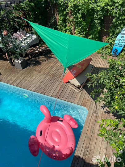 Тент парус от солнца теневой навес