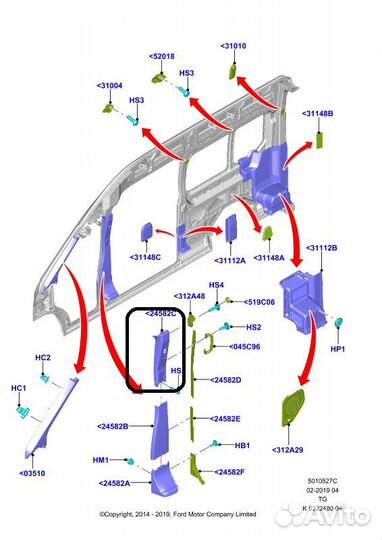 Обшивка салона Ford Transit 8 FCD 310M 125Л.С