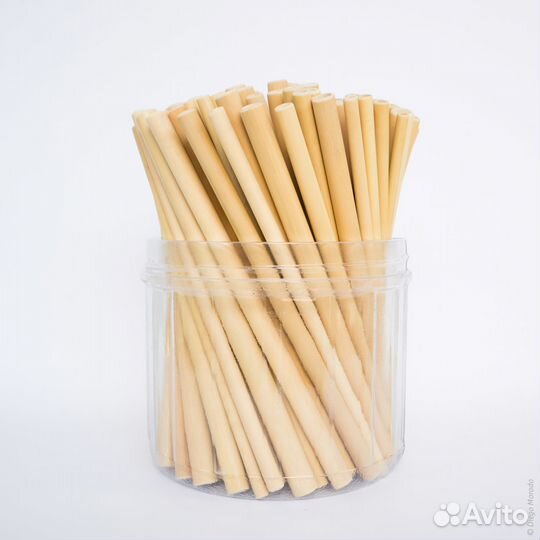 Бамбуковые трубочки для коктейлей и смузи