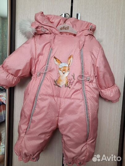 Зимний комбинезон для девочки 68