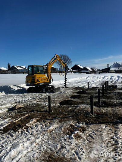 Монтаж винтовых свай под ключ