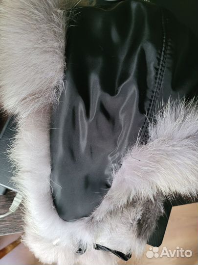 Шапка ушанка женская чернобурка