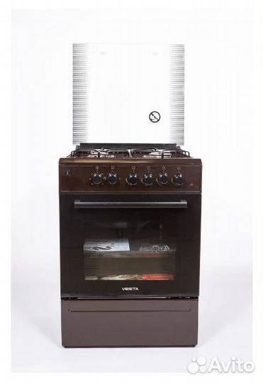 Плита электро-газовая vesta Valencia VGE 10-E brow