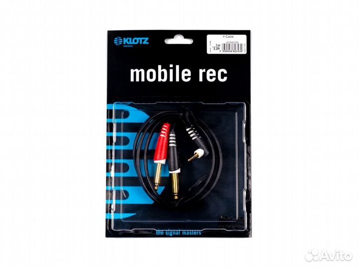 Кабель MiniJack-2jack, 1,3,6м. Klotz