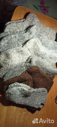 Носки шерстяные вязаные