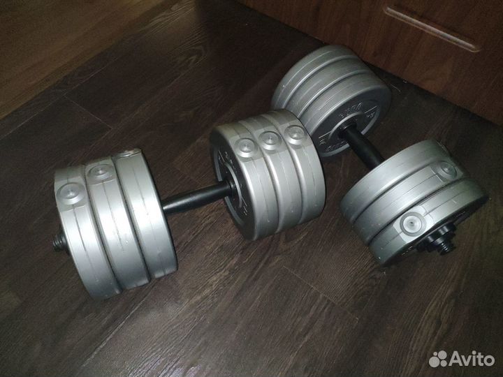Разборные гантели по 12 кг 2 шт