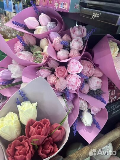 Букет на 8 марта из мыла