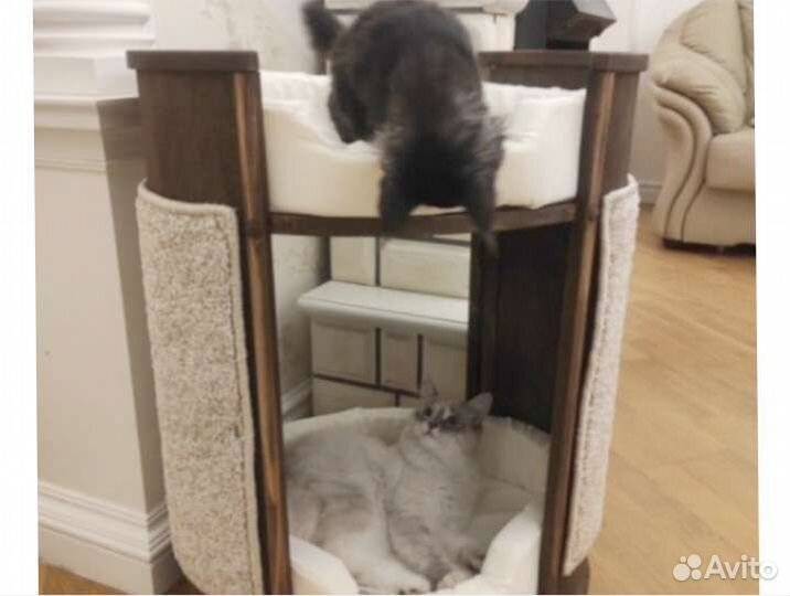 Игровой комплекс с домиком и когтеточкой