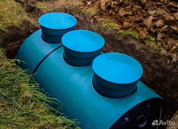 Септик без откачки под ключ + монтаж