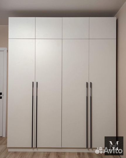 Шкаф распашной с фрезерованными фасадами