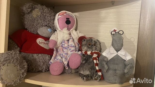 Игрушки мягкие. Мишка Тэдди. Кот Барсик