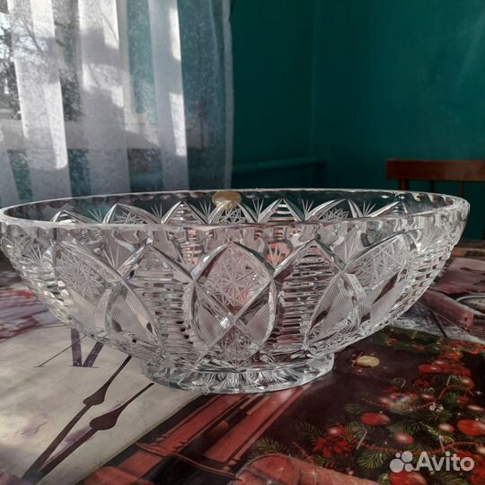 Ваза хрустальная Богемия СССР