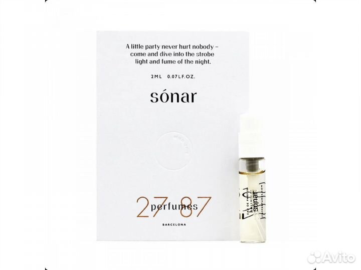 27 87 Perfumes Sonar 2 мл пробник(спрей)