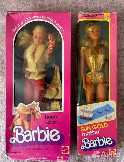 Barbie Horse Lovin' 1982 & SUN gold malibu 1983