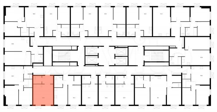 Квартира-студия, 25,6 м², 29/33 эт.