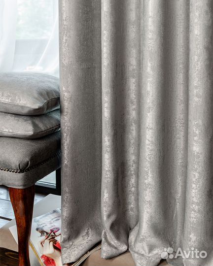 Шторы мрамор Зарина Светло-серый