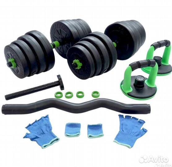Гантели + штанга + гиря 30 кг